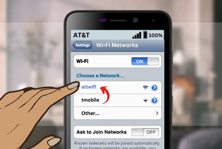 selecting a different network