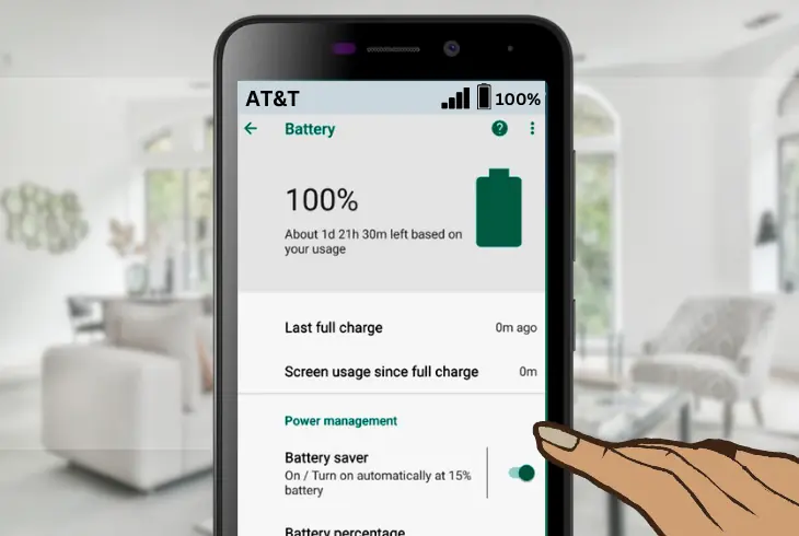 turning off battery saving mode