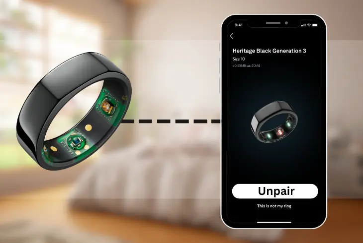 unpairing your ring with your smartphone