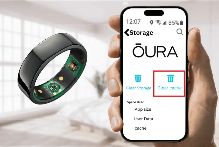 clearing the temporary files on your oura app