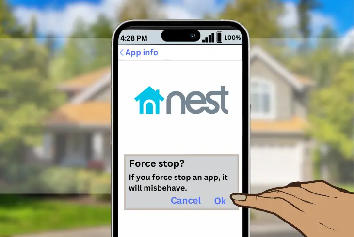 force close the nest app