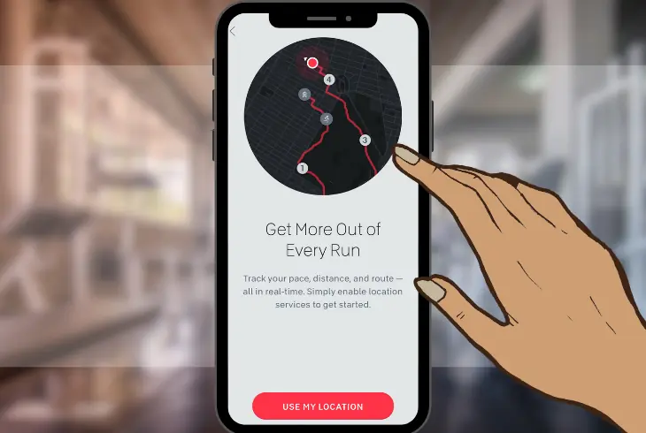 giving the peloton app permission to track location