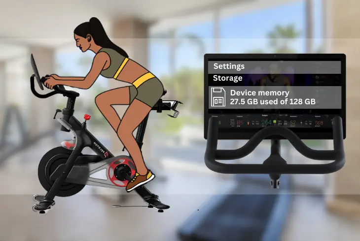 ensure your peloton device has enough storage space