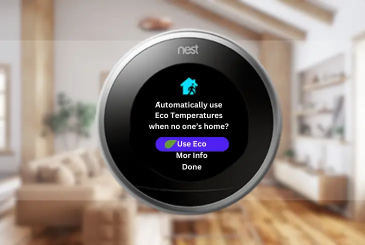checking the eco temperature settings