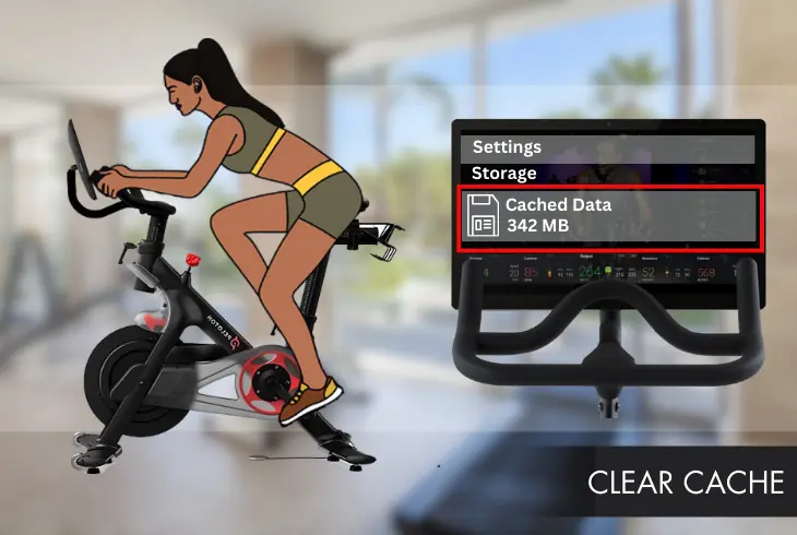 clearing your peloton’s cache using storage