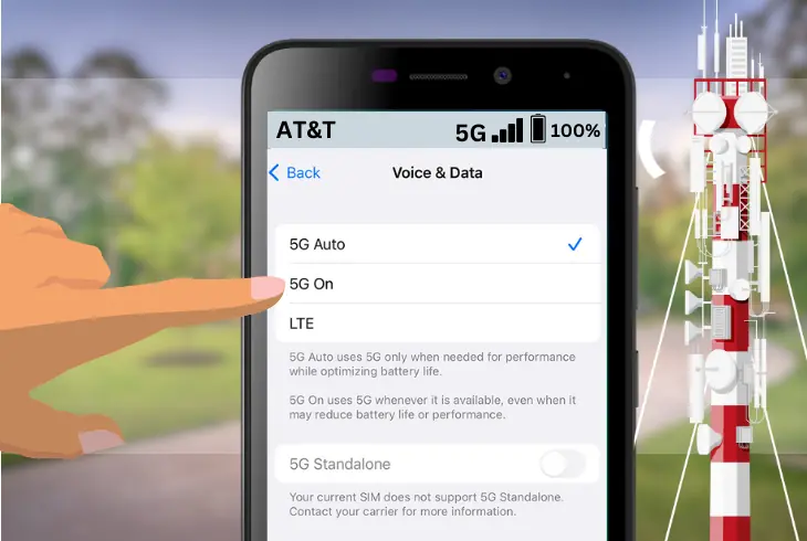 forcing your phone to use 5g only