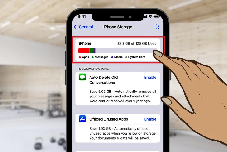 making sure your iphone has sufficient storage