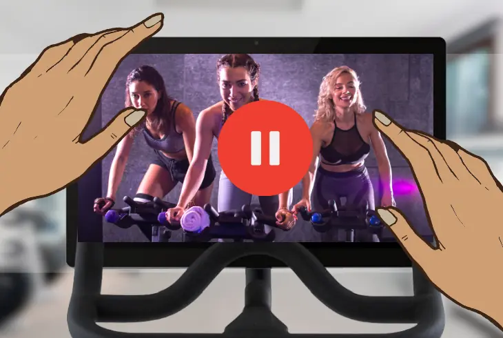 tapping your screen to show the pause button