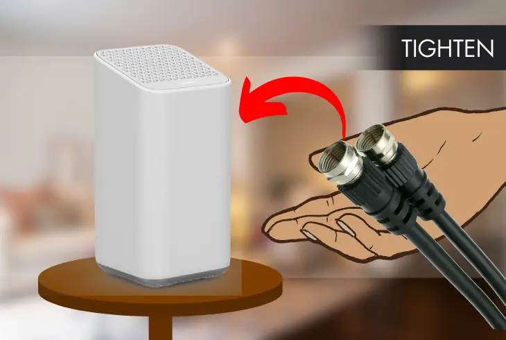 tighten the coaxial cable connections