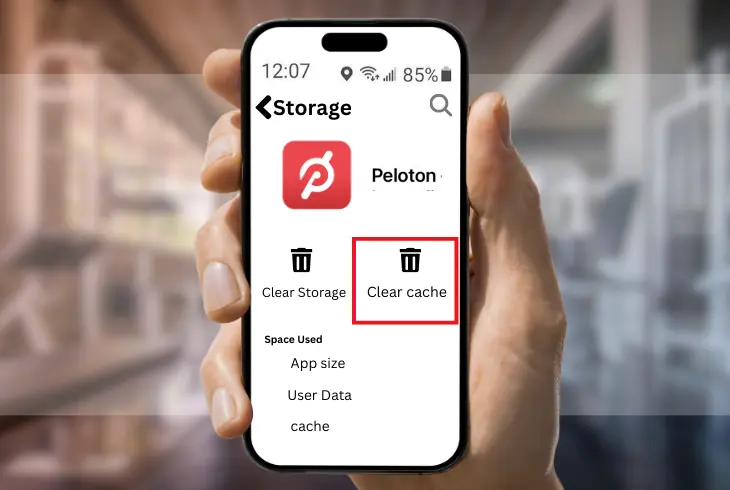 clearing the peloton app’s temporary and cache files