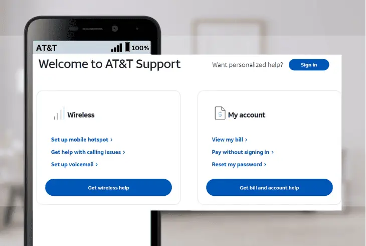 contacting at&t customer support
