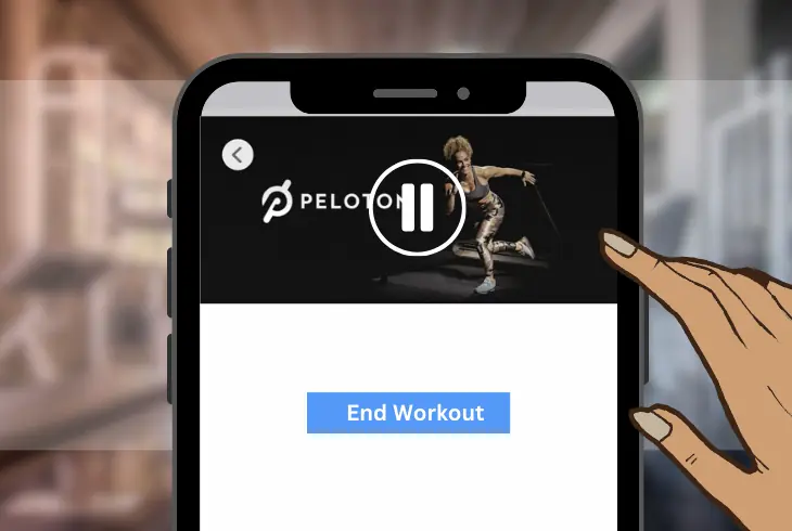 restarting the workout in the middle of your workout