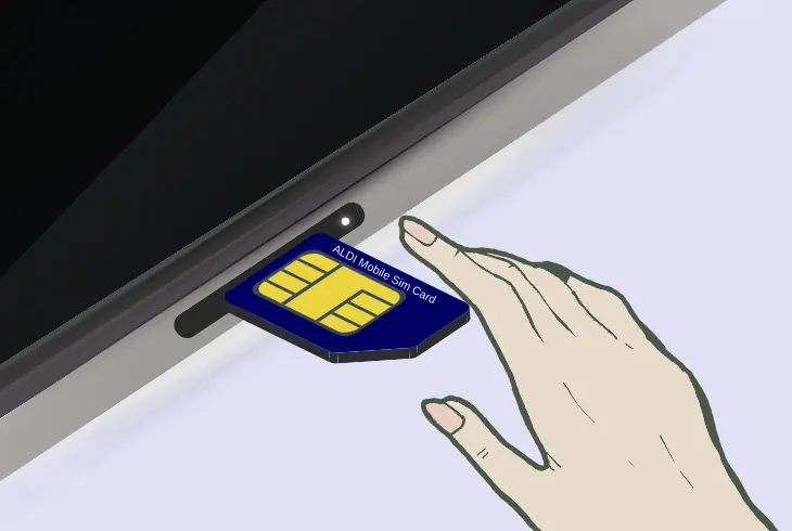 reinsert the aldi mobile sim card