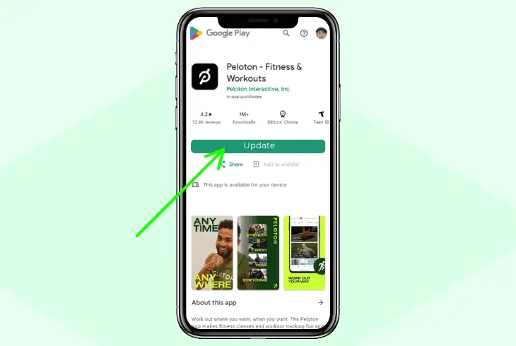 update the peloton app on android