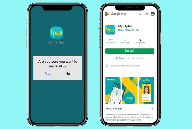 uninstall and reinstall the app