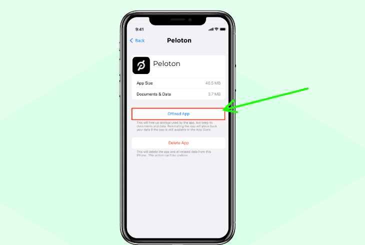 how to offload applications on apple ios