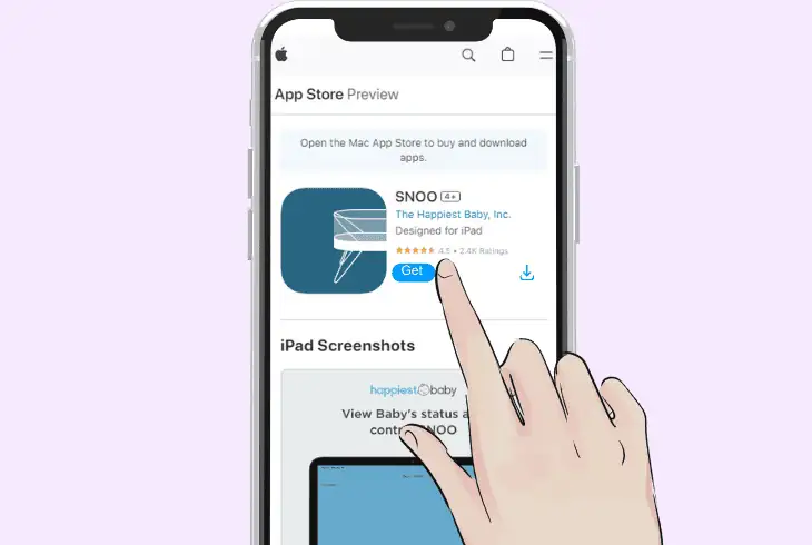 reinstall the snoo app on apple’s ios