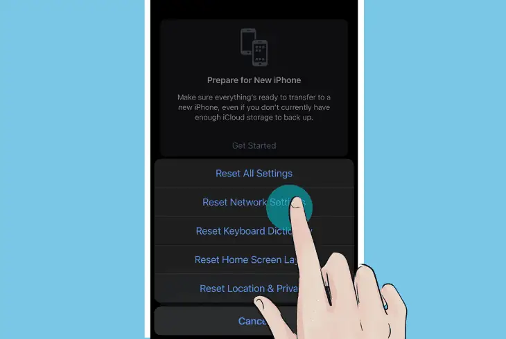 restore the network on apple