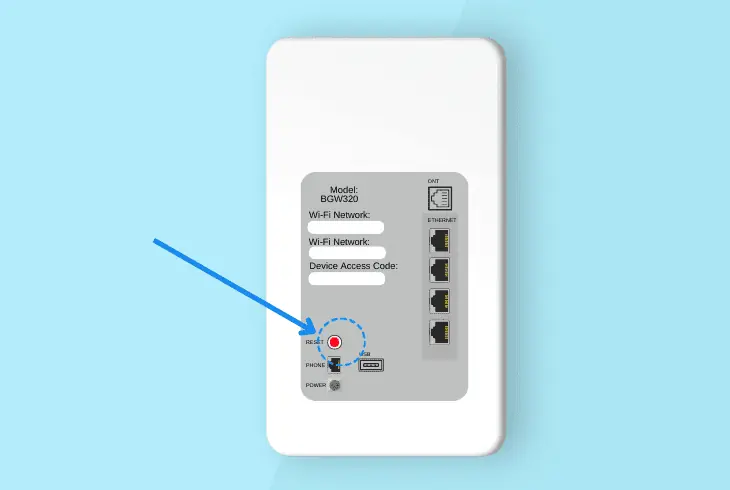 factory reset the at&t network device