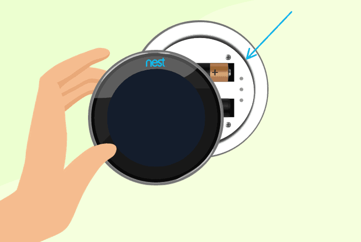 reinsert the nest backup batteries
