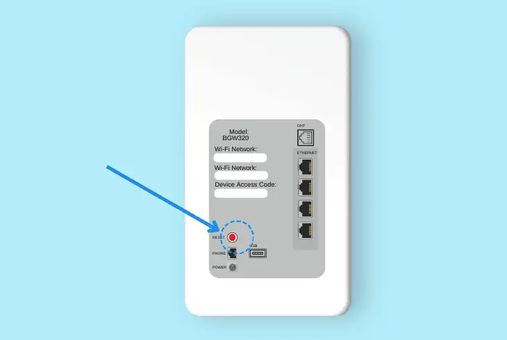 factory reset the bgw320 gateway