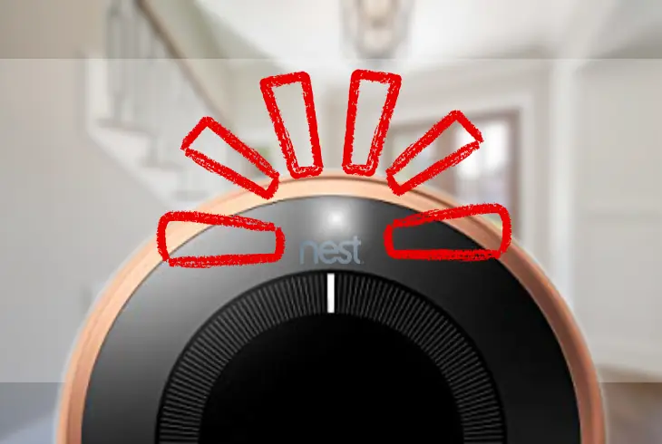 light on the front of the thermostat
