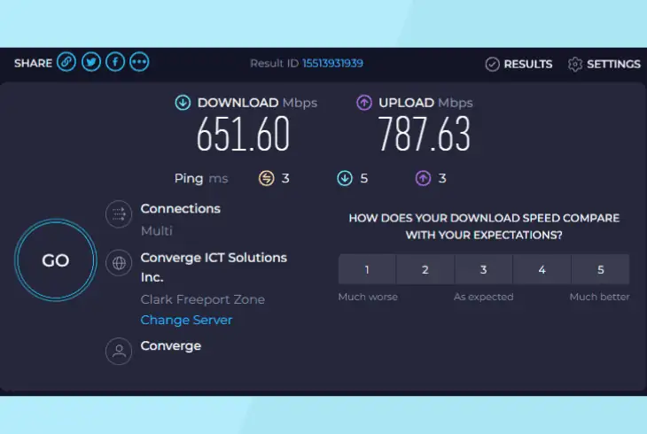 verify the broadband connection