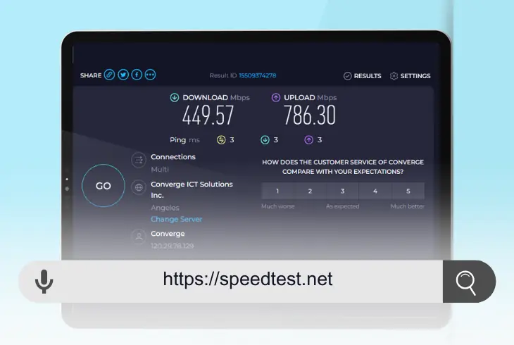 verify the broadband connection