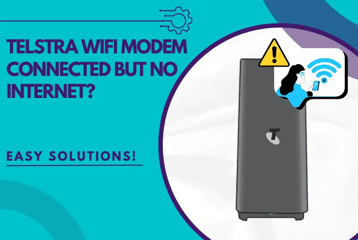 telstra wifi modem connected but no internet