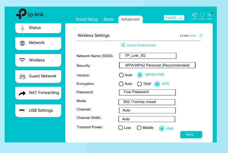 set a custom wi-fi details