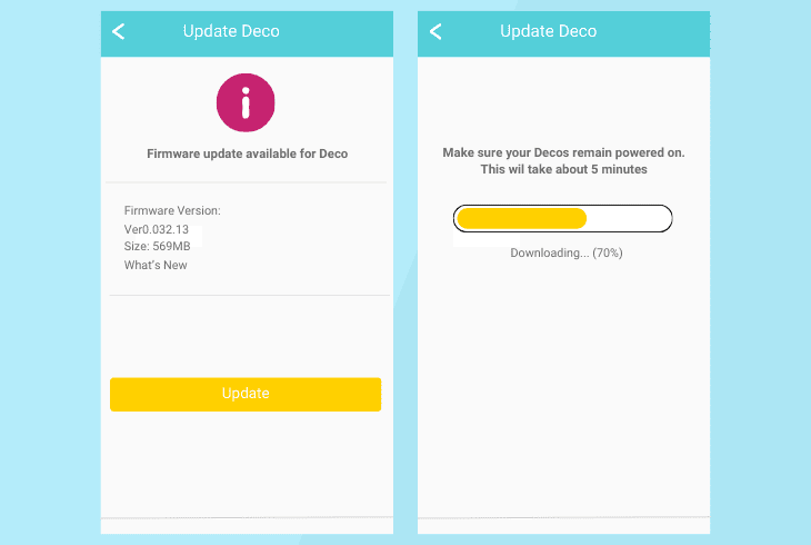check for deco firmware update