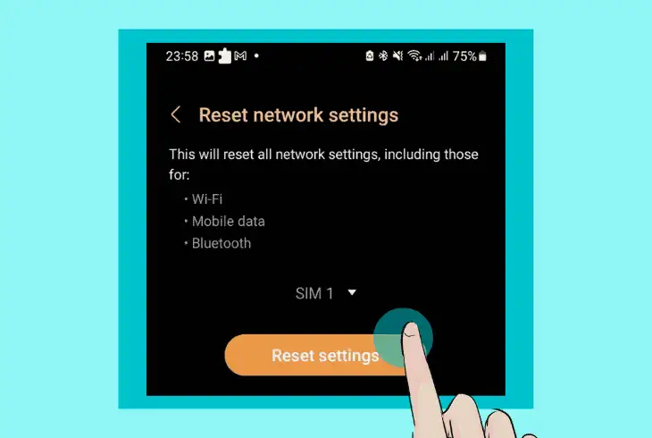 reset the device’s network settings