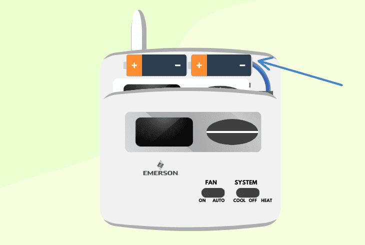reinsert the emerson backup batteries