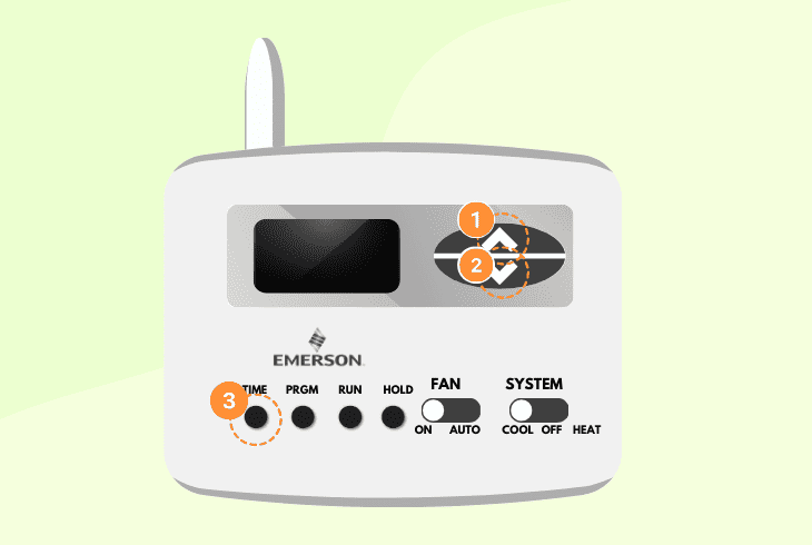 factory reset the emerson thermostat
