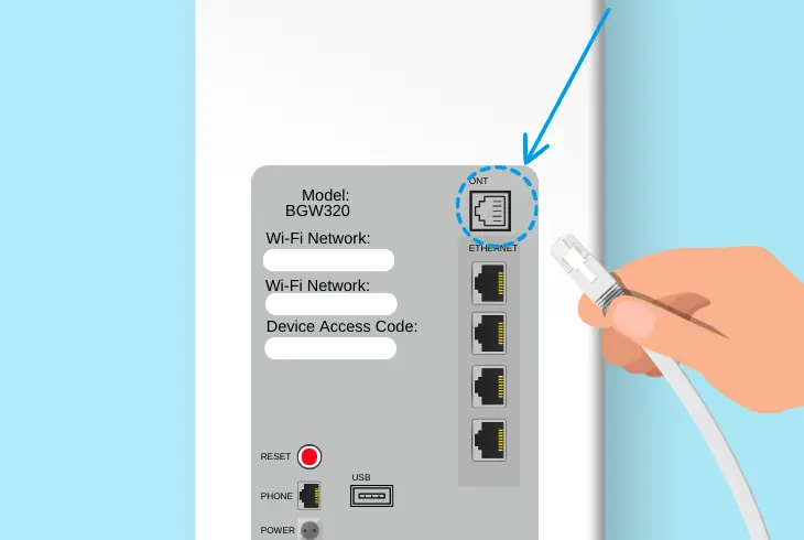 reconnect the gateway service cable