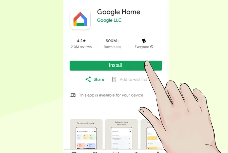 download the google home app