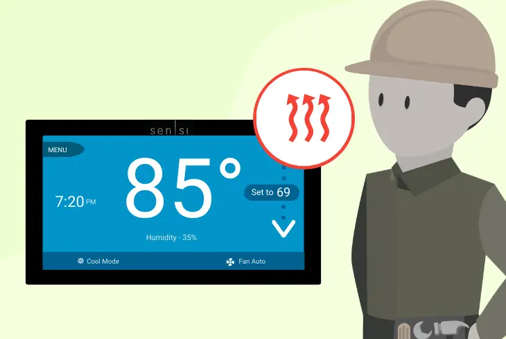 emerson thermostat won’t turn on heat