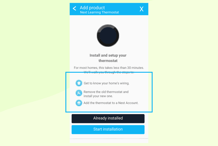 verification nest thermostat installation setup