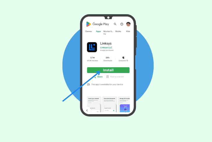 reinstall the linksys mobile app