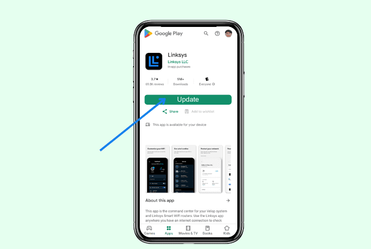 update the linksys mobile app