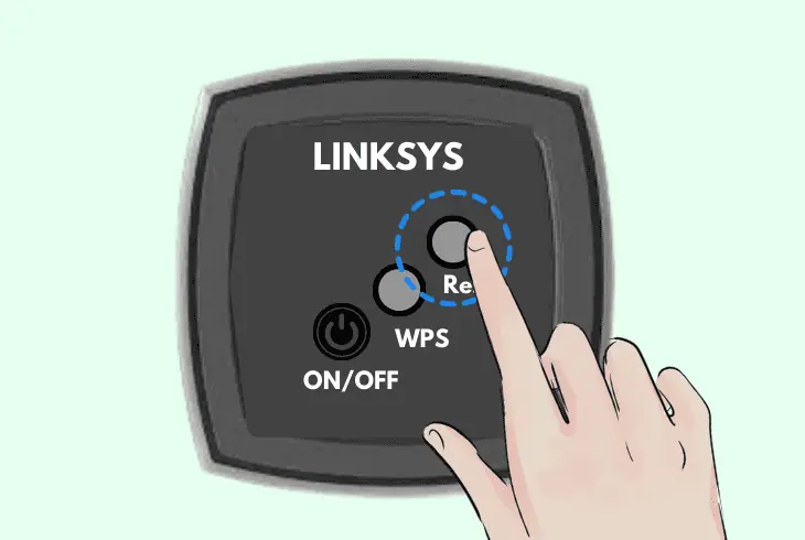 factory reset the linksys system