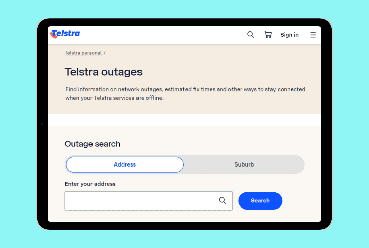 check for local telstra outages