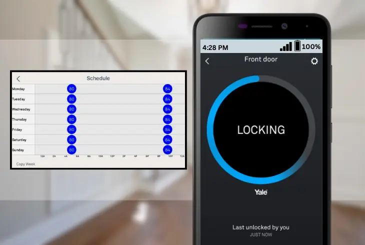lock your thermostat by setting up a schedule