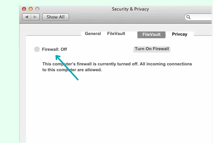 how to temporarily stop a macos firewall