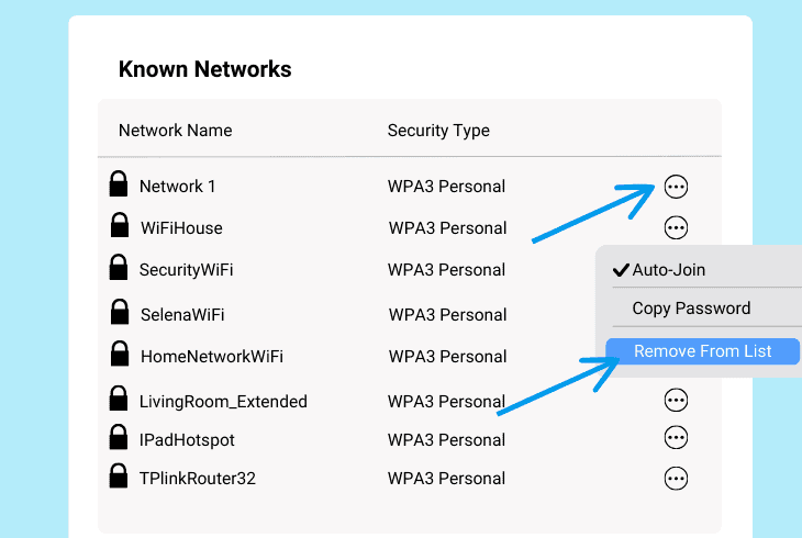 undo wi-fi changes on macos