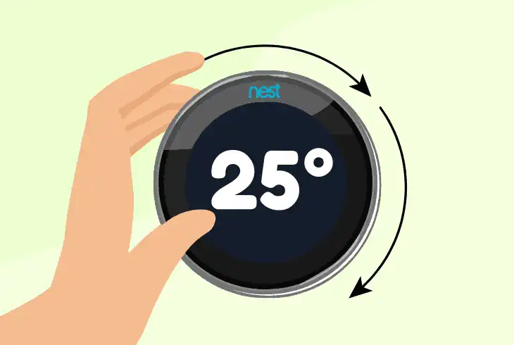 adjust the nest temperature manually