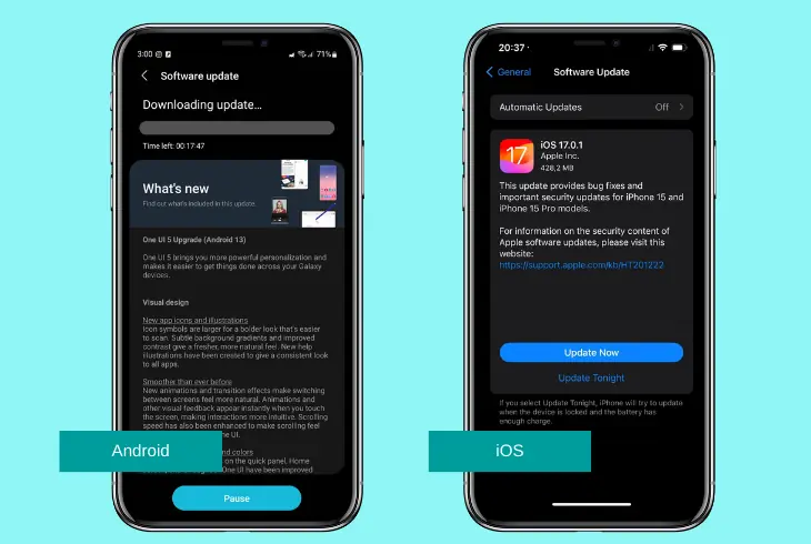 how to update optus mobile’s system