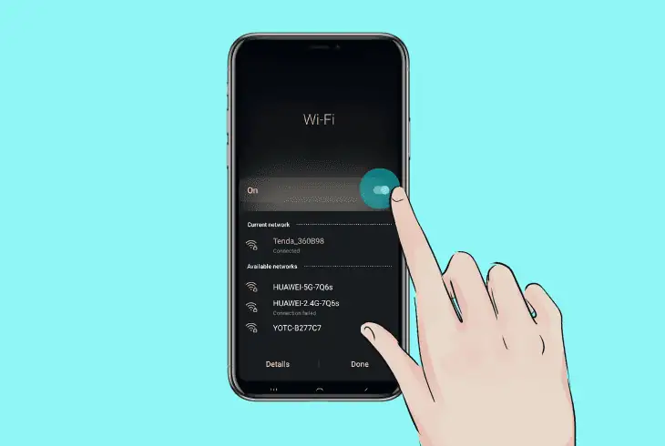 turn off your mobile’s wi-fi