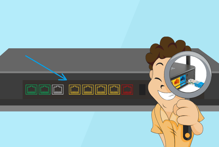 inspect the modem connection