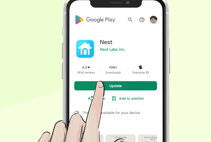 how to update home and nest